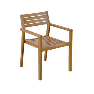 5-Piece Acacia Wood Outdoor Dining Set, Round Slatted Table & 4 Patio Chairs for Garden Pool Lawn Indoor