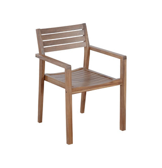 5-Piece Acacia Wood Outdoor Dining Set, Round Slatted Table & 4 Patio Chairs for Garden Pool Lawn Indoor