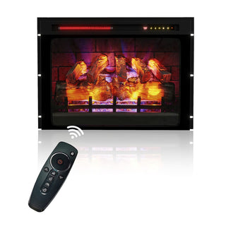 28 Inch Recessed Electric Fireplace Heater – 5120 BTU Built-in Wall Insert