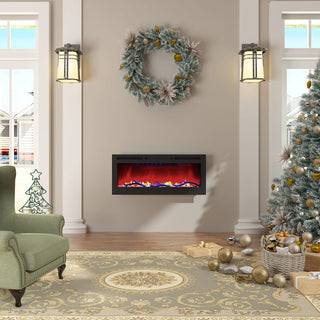 36/42/60/72 Inch 4780 BTU Recessed/Wall-mounted Electric Fireplace