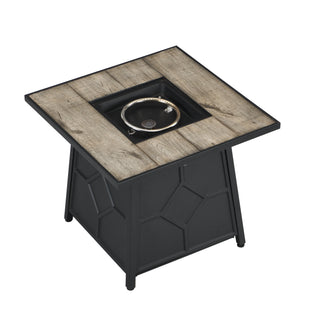 🎁 28-inch Square Fire Pit Table 40,000 BTU Auto-Ignition Propane Gas Firepit with Waterproof Cover (100% off)