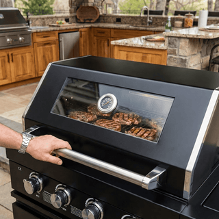 46-Inch 4-Burner 72,000 BTU Deluxe Stainless Steel Outdoor Kitchen Island with Side Burner & Rotisserie