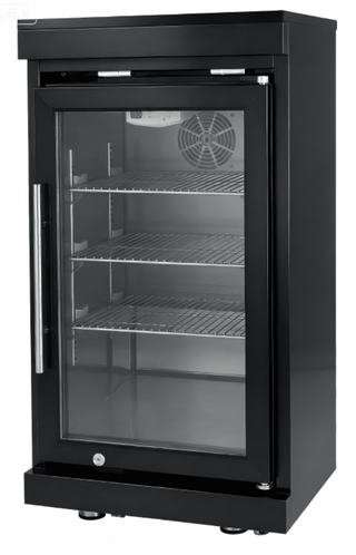 Black Outdoor Kitchen Island Refrigerator Cabinet – Single Door Stainless Steel Outdoor Kitchen Storage