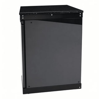 304 Stainless Steel Outdoor Kitchen Cabinet with Black Powder-Coated Finish – Weather-Resistant Outdoor Storage