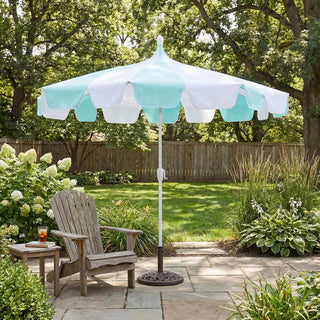 10FT Pagoda Patio Umbrella with Crank Lift & Tilt – Adjustable Outdoor Market Umbrella in Mint Green, Navy Blue & Black