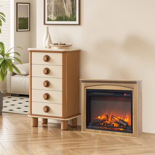 28-Inch TV Media Entertainment Center with Electric Fireplace