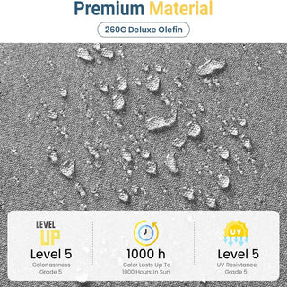 75 In All-Weather Metal 3-Seat Patio Sofa Couch with Thick Cushions & Frame