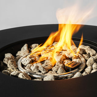32" Propane Gas Fire Pit Table, 50000 BTU Round Steel Fire Pit for Outside Patio Deck Garden Courtyard-Black