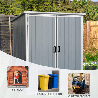 5x3 FT Outdoor Storage Shed Waterproof Resin Cabinet with Lockable Doors for Bikes and Patio Furniture
