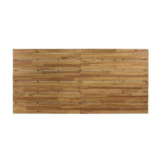 71"L Acacia Wood Patio Table, Outdoor Farmhouse Bistro Table for Yard, Garden, Poolside, Deck