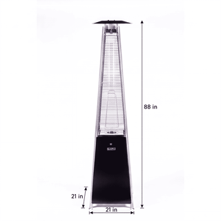 40,000 BTU Propane Quartz Tube Patio Heater with Adjustable Heat & Wheels for Patio, Backyard & Outdoor Gatherings