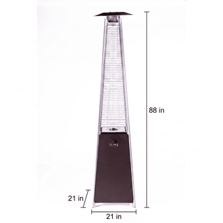 40,000 BTU Propane Quartz Tube Patio Heater with Adjustable Heat & Wheels for Patio, Backyard & Outdoor Gatherings