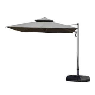 Aluminum Cantilever Patio Umbrella with Tilt Function – Outdoor Offset Market Umbrella for Backyard, Deck & Pool (Base Not Included)