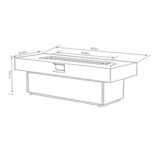 Tabletop Propane Fire Pits, 55 x 23 in, 50,000 BTU outdoor firepit table, Suitable for Outdoor, Patio, Balcony, three height options