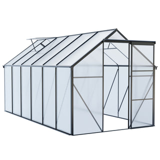 Polycarbonate Greenhouse Raised Base and Anchor Aluminum Heavy Duty Walk-in Greenhouses for Outdoor Backyard in All Season