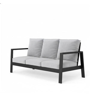 75" All-Weather Aluminum 3-seat Patio Sofa with Thick Cushions & Frame