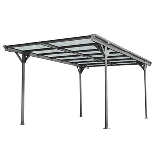 Outdoor Carport, 16X10 FT Carport with Aluminum alloy frame and Polycarbonate Panels for Outdoor Driveway Car, Truck