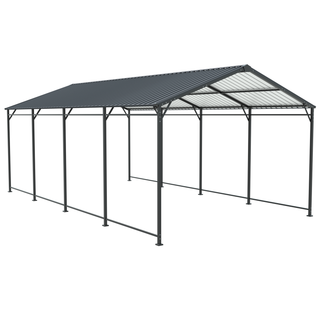 Mondawe Heavy-Duty Galvanized Steel Carport — Large Outdoor Garage for Cars, Trucks, Boats & Tractors