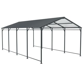 Mondawe Heavy-Duty Galvanized Steel Carport — Large Outdoor Garage for Cars, Trucks, Boats & Tractors