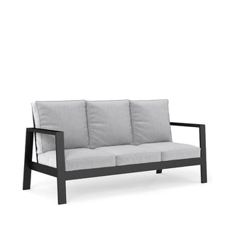 75" All-Weather Aluminum 3-seat Patio Sofa with Thick Cushions & Frame