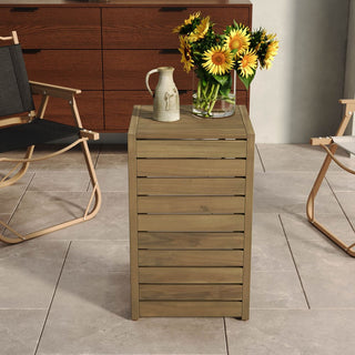 Modern Outdoor C-Shaped Side Table For Patio And Poolside