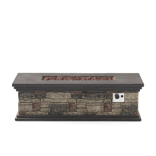 Rectangular MGO Propane Fire Pit, 50,000 BTU Outdoor Gas Fire Table for Patio & Backyard