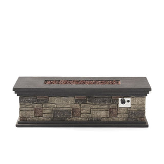 Rectangular MGO Propane Fire Pit, 50,000 BTU Outdoor Gas Fire Table for Patio & Backyard
