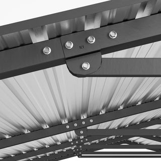Metal Carport Heavy Duty with Galvanized Steel Roof, Outdoor Garage Car Shelter Shade for 2 Cars, Boats and Truck