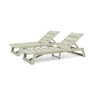Outdoor Adjustable Lounge Chair With Acacia Wood Frame
