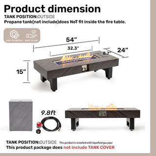 54_inch Iron Fire Pit Table
