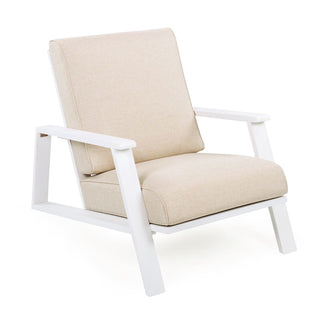 Patio Lounge Chair, Outdoor Club Chair with Cushion and Teak Acacia Wood Frame
