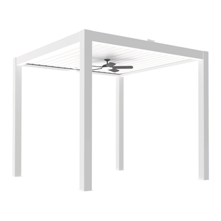 Aluminum Pergola Gazebo with Adjustable Louvered Roof & LED