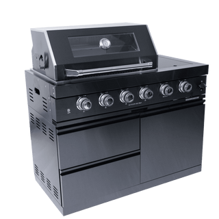 46-Inch 4-Burner Outdoor Kitchen Island Gas Grill with Infrared Rear Burner & Electric Rotisserie Kit, 72,000 BTU, ETL Listed
