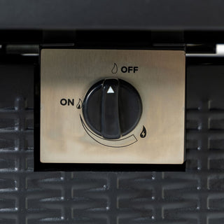 28-inch Iron Square Propane Fire Pit Table Perfect For Any Outdoor Space