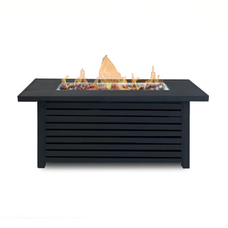 Steel Propane/Natural Gas Outdoor Fire Pit Table with Lid