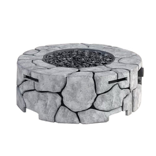 9'' H x 28'' W Fiber Reinforced Concrete Outdoor Fire pit