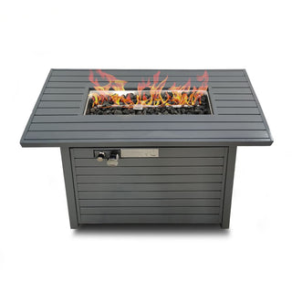 Steel Propane & Natural Gas Fire Pit Table Set with Lid – Durable Powder-Coated Steel Construction, Ideal for Outdoor Patio & Backyard Heating