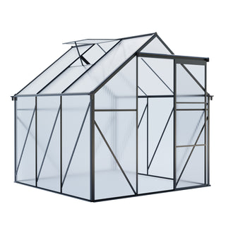 Polycarbonate Greenhouse Raised Base and Anchor Aluminum Heavy Duty Walk-in Greenhouses for Outdoor Backyard in All Season