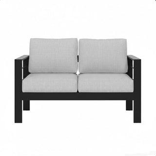 50 Inch All-Weather Aluminum Outdoor Two-Seater Sofa With Thick Cushions And Frame