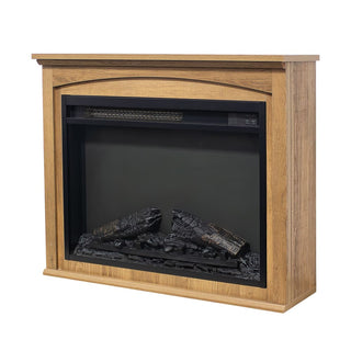 28-Inch TV Media Entertainment Center with Electric Fireplace