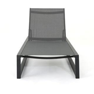 Five-Position Adjustable Two-Piece Outdoor Lounge Chair With Durable Aluminum Frame And Textilene Mesh Fabric