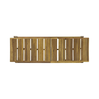 Outdoor Adjustable Lounge Chair With Acacia Wood Frame