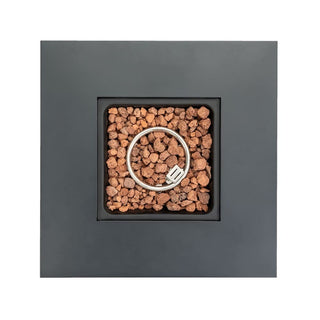 28" Propane Gas Fire Pit Table, 50000 BTU Square Steel Fire Pit for Outside Patio Deck Garden Courtyard -Black