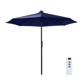 10FT LED Light Electric Market Umbrella with Remote – One-Touch Automatic Patio Umbrella