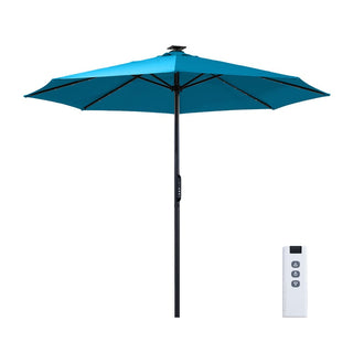 10FT LED Light Electric Market Umbrella with Remote – One-Touch Automatic Patio Umbrella