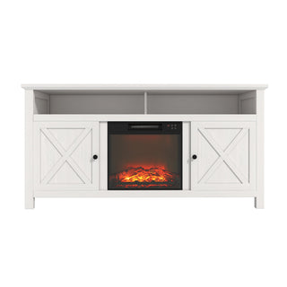 58.23 Inch W MDF TV Stand with Fan-forced Electric Fireplace