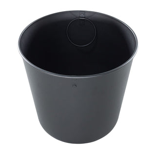 28 Inch Wood Grain Ceramic Top Cast Aluminum Bistro Table with Built-in Ice Bucket Rust Proof Outdoor Patio Table