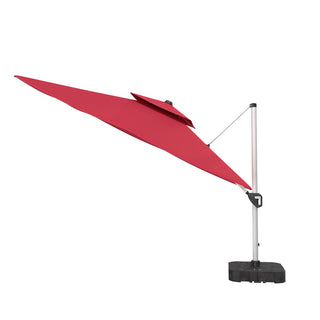 11 FT Square Patio Umbrella with Double-Top Vent – Large Outdoor Market Umbrella for Patio, Garden, Deck & Poolside