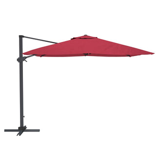 10 FT Square Cantilever Patio Umbrella - Red