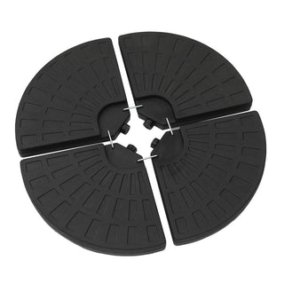 4-Piece Cantilever Umbrella Base Weight Set – Heavy-Duty Fillable Patio Umbrella Stand with Carry Handles